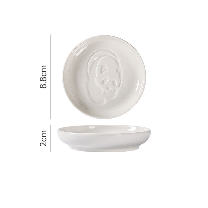 Japanese Round Creative Ceramic Soy Sauce Dish - Walfos® Kitchenware