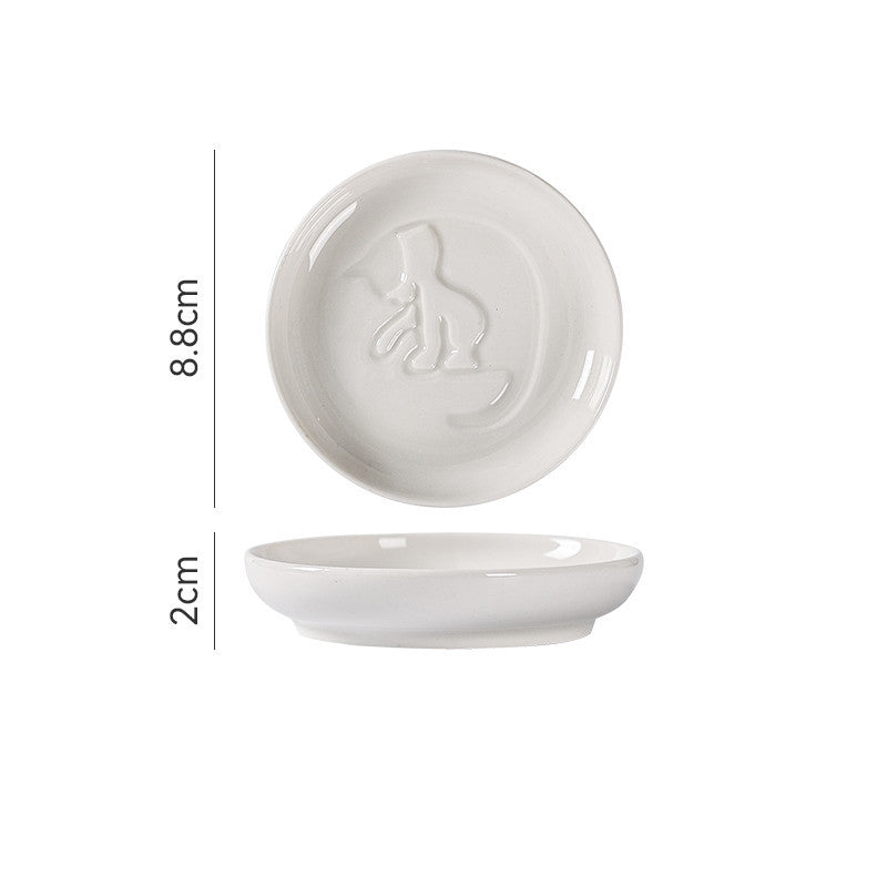 Japanese Round Creative Ceramic Soy Sauce Dish - Walfos® Kitchenware