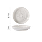 Japanese Round Creative Ceramic Soy Sauce Dish - Walfos® Kitchenware