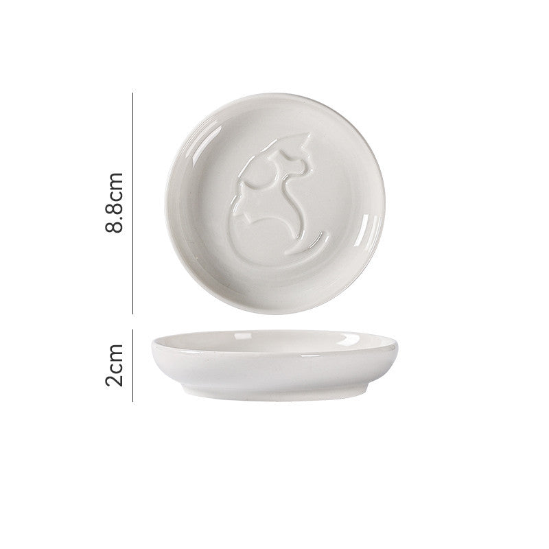 Japanese Round Creative Ceramic Soy Sauce Dish - Walfos® Kitchenware