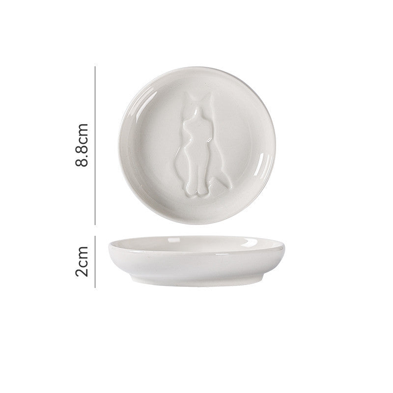 Japanese Round Creative Ceramic Soy Sauce Dish - Walfos® Kitchenware