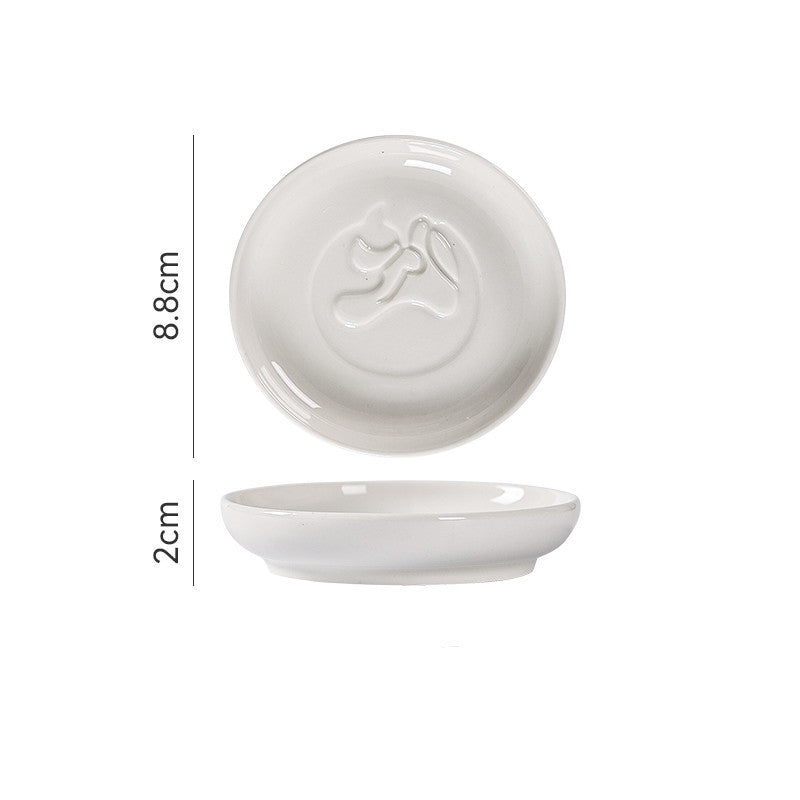 Japanese Round Creative Ceramic Soy Sauce Dish - Walfos® Kitchenware