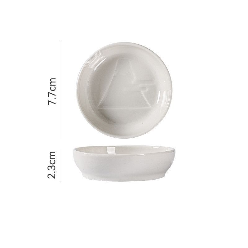 Japanese Round Creative Ceramic Soy Sauce Dish - Walfos® Kitchenware