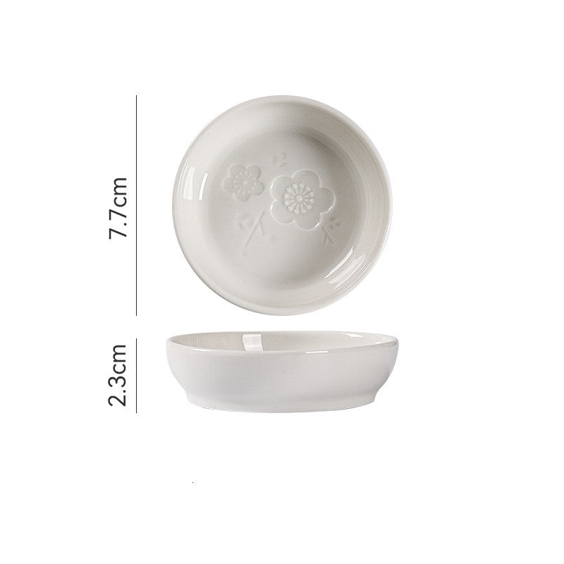 Japanese Round Creative Ceramic Soy Sauce Dish - Walfos® Kitchenware