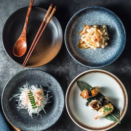 Japanese Round Vegetable Plate Dish Plate Household Plate Dish Plate - Walfos® Kitchenware