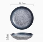 Japanese Round Vegetable Plate Dish Plate Household Plate Dish Plate - Walfos® Kitchenware