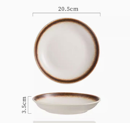 Japanese Round Vegetable Plate Dish Plate Household Plate Dish Plate - Walfos® Kitchenware