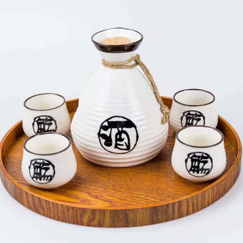 Japanese Sake Wineware Ceramic Wine Glass Set Household - Walfos® Kitchenware