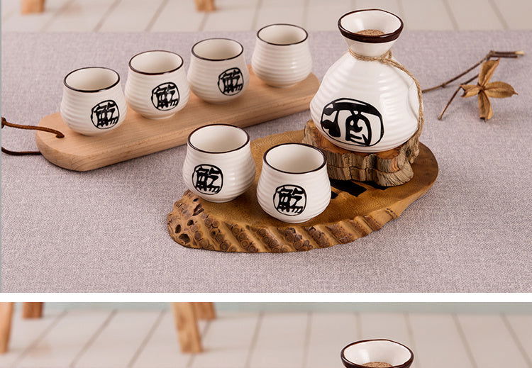 Japanese Sake Wineware Ceramic Wine Glass Set Household - Walfos® Kitchenware