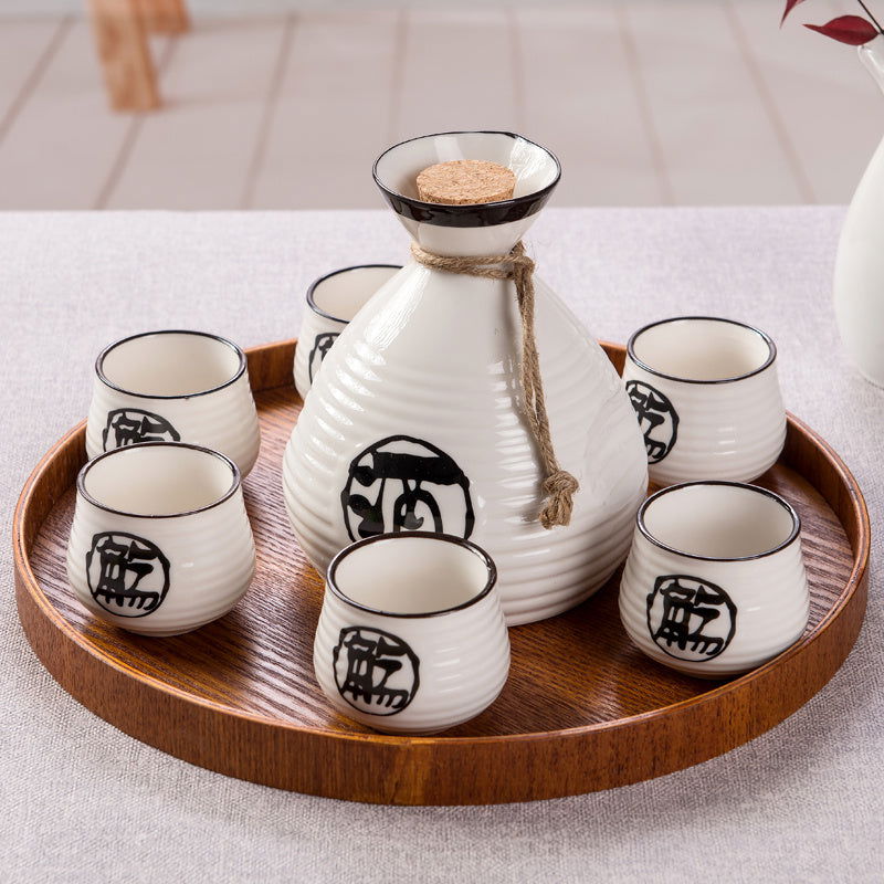 Japanese Sake Wineware Ceramic Wine Glass Set Household - Walfos® Kitchenware