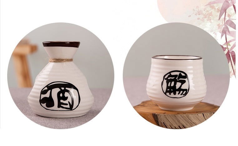 Japanese Sake Wineware Ceramic Wine Glass Set Household - Walfos® Kitchenware