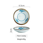 Japanese Small Saucer Household Ceramics Sauce Dipping Seasoning Dish - Walfos® Kitchenware