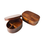 Japanese Style Bento Box Wooden Lunch Box Solid Wood Partition - Walfos® Kitchenware