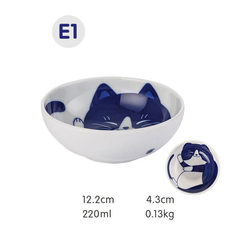 Japanese Style Cat Ceramic Japanese Bowl - Walfos® Kitchenware