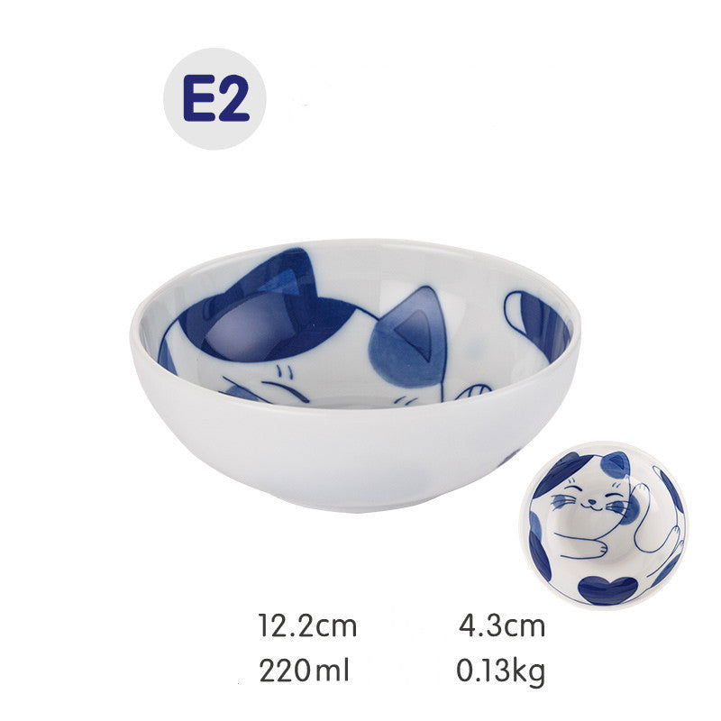 Japanese Style Cat Ceramic Japanese Bowl - Walfos® Kitchenware