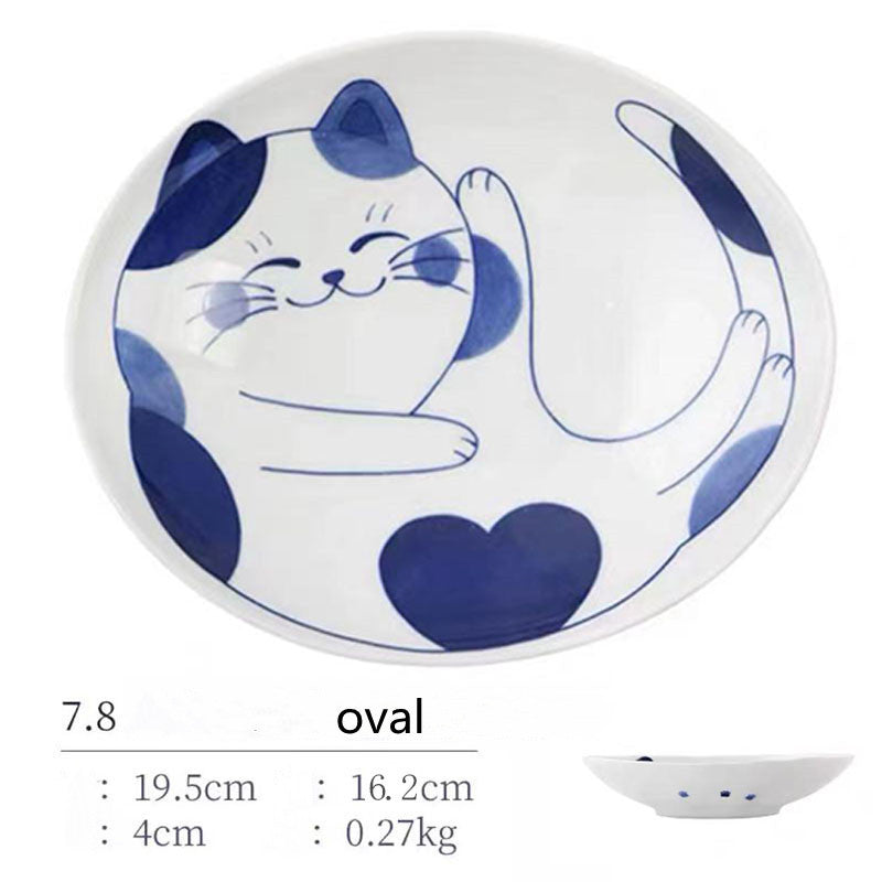 Japanese Style Cat Ceramic Japanese Bowl - Walfos® Kitchenware