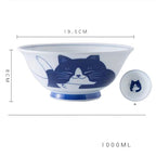 Japanese Style Cat Ceramic Japanese Bowl - Walfos® Kitchenware