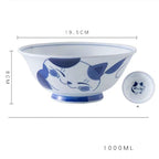 Japanese Style Cat Ceramic Japanese Bowl - Walfos® Kitchenware