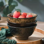 Japanese Style Ceramic Bowl Single Eating Bowl Kiln Baked Rib Bowl - Walfos® Kitchenware