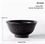 Japanese Style Ceramic Bowl Single Eating Bowl Kiln Baked Rib Bowl - Walfos® Kitchenware