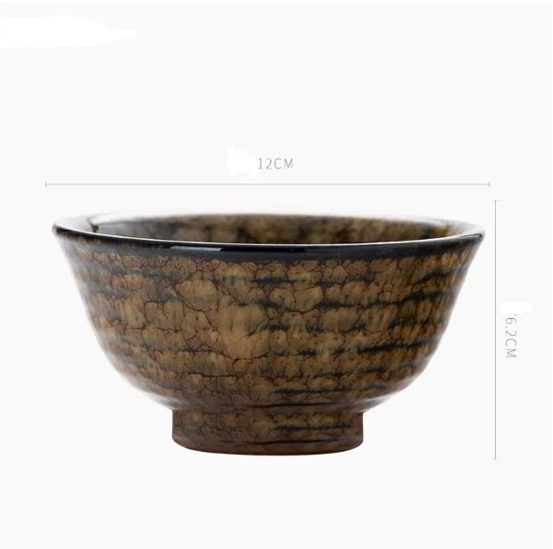Japanese Style Ceramic Bowl Single Eating Bowl Kiln Baked Rib Bowl - Walfos® Kitchenware