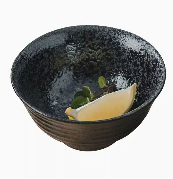 Japanese Style Ceramic Bowl Single Eating Bowl Kiln Baked Rib Bowl - Walfos® Kitchenware