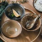 Japanese Style Ceramic Bowl Single Eating Bowl Kiln Baked Rib Bowl - Walfos® Kitchenware