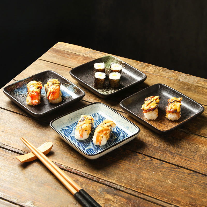 Japanese Style Ceramic Plate Square - Walfos® Kitchenware