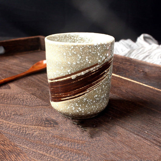 Japanese Style Ceramic Tea Cups Coffee Cups Kiln Pigmented Mugs Creativity Office Teacup Retro Drinkware - Walfos® Kitchenware