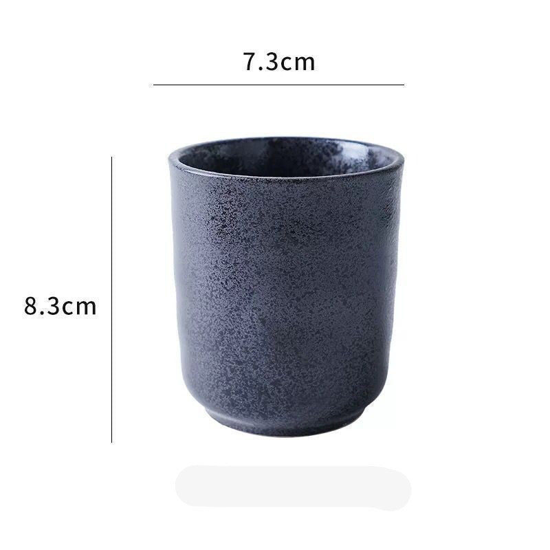 Japanese Style Ceramic Tea Cups Coffee Cups Kiln Pigmented Mugs Creativity Office Teacup Retro Drinkware - Walfos® Kitchenware