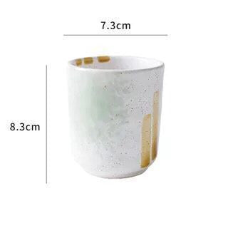 Japanese Style Ceramic Tea Cups Coffee Cups Kiln Pigmented Mugs Creativity Office Teacup Retro Drinkware - Walfos® Kitchenware
