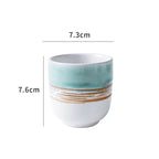 Japanese Style Ceramic Tea Cups Coffee Cups Kiln Pigmented Mugs Creativity Office Teacup Retro Drinkware - Walfos® Kitchenware