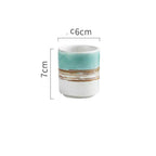 Japanese Style Ceramic Tea Cups Coffee Cups Kiln Pigmented Mugs Creativity Office Teacup Retro Drinkware - Walfos® Kitchenware