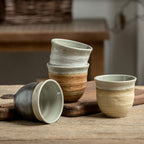 Japanese Style Coarse Pottery Cup Retro Hand Made Tea Cup Gradient Color Cup - Walfos® Kitchenware