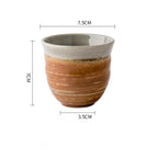 Japanese Style Coarse Pottery Cup Retro Hand Made Tea Cup Gradient Color Cup - Walfos® Kitchenware