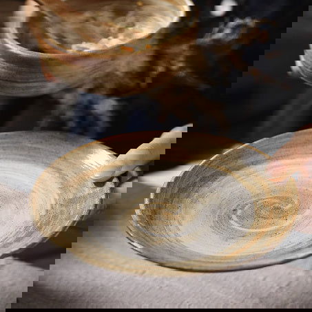 Japanese Style Coarse Pottery Plate Household Plate Steak - Walfos® Kitchenware