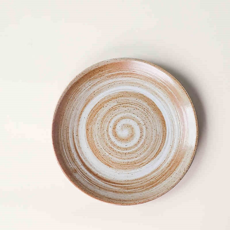 Japanese Style Coarse Pottery Plate Household Plate Steak - Walfos® Kitchenware