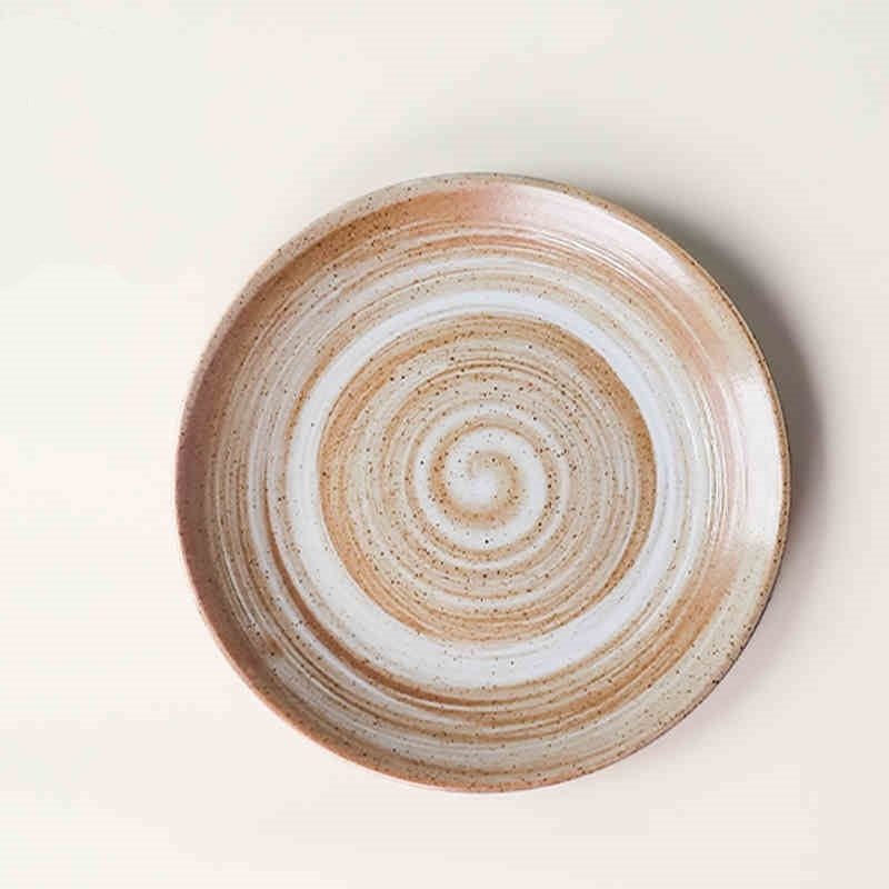 Japanese Style Coarse Pottery Plate Household Plate Steak - Walfos® Kitchenware