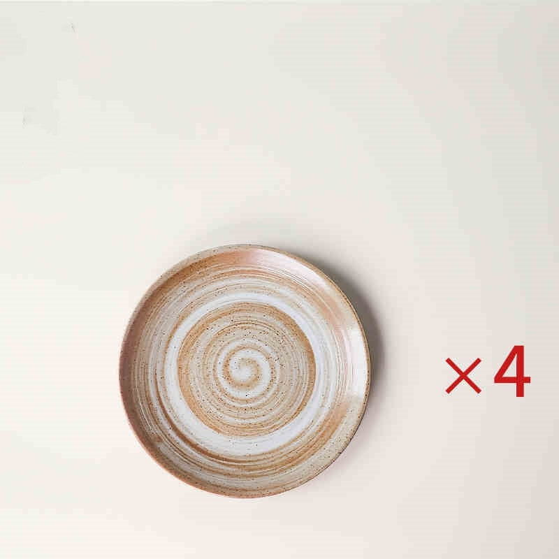 Japanese Style Coarse Pottery Plate Household Plate Steak - Walfos® Kitchenware