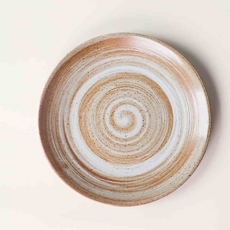 Japanese Style Coarse Pottery Plate Household Plate Steak - Walfos® Kitchenware