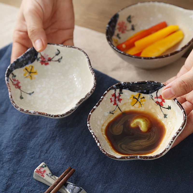 Japanese Style Fashion Hand Painted Ceramic Sauce Dish - Walfos® Kitchenware