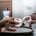 Japanese Style Frosted Sake Jug Set Glass Drinking Utensils - Walfos® Kitchenware