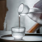 Japanese Style Frosted Sake Jug Set Glass Drinking Utensils - Walfos® Kitchenware