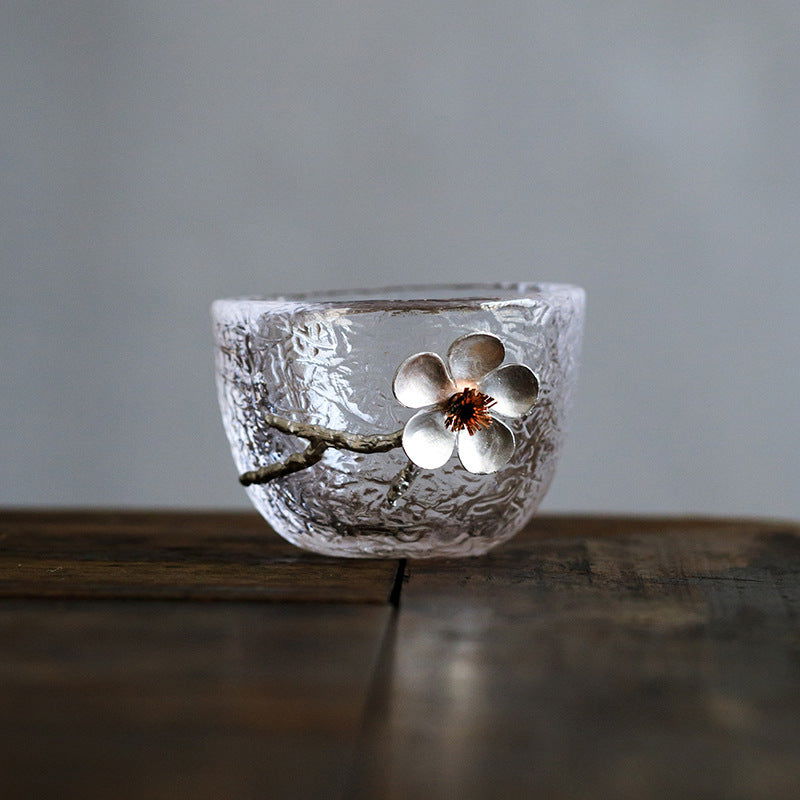 Japanese Style Hammered Glass Tea Cup Tasting cup - Walfos® Kitchenware
