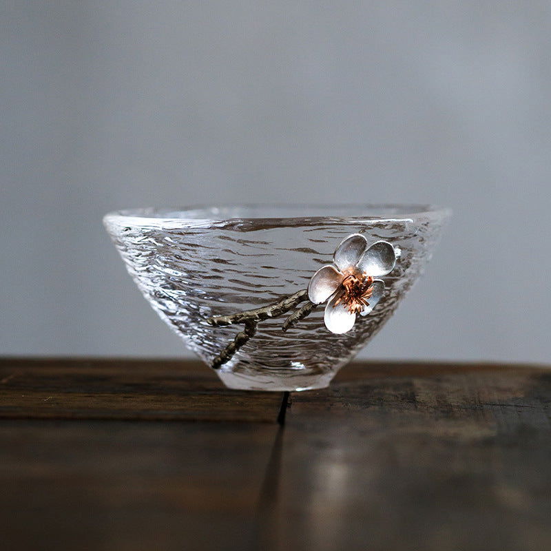 Japanese Style Hammered Glass Tea Cup Tasting cup - Walfos® Kitchenware