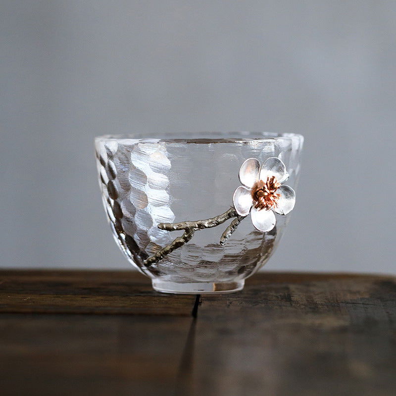 Japanese Style Hammered Glass Tea Cup Tasting cup - Walfos® Kitchenware