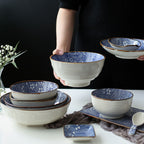 Japanese Style Hand-painted Ceramic Tableware Rice Bowl Soup Bowl Noodle Bowl Plate - Walfos® Kitchenware