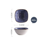 Japanese Style Hand-painted Ceramic Tableware Rice Bowl Soup Bowl Noodle Bowl Plate - Walfos® Kitchenware