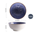 Japanese Style Hand-painted Ceramic Tableware Rice Bowl Soup Bowl Noodle Bowl Plate - Walfos® Kitchenware