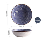 Japanese Style Hand-painted Ceramic Tableware Rice Bowl Soup Bowl Noodle Bowl Plate - Walfos® Kitchenware